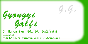 gyongyi galfi business card